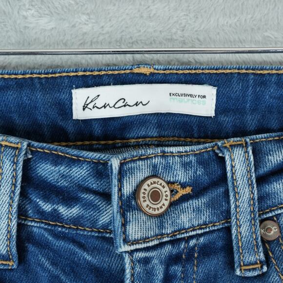 KanCan Skinny Jeans Womens 25 Blue High Rise Medium Backed Destructed Distressed - Picture 6 of 11